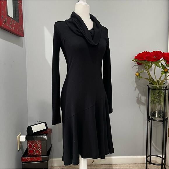 NEW Banana Republic Wool Classic Fit Flare Midi Cowl Neck Sweater Dress XS NWOT - Picture 3 of 16